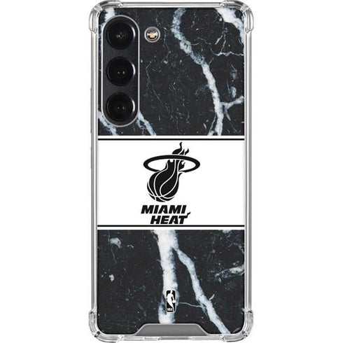 NBA Miami Heat Marble Galaxy S23 Clear Case
