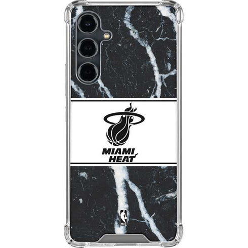 NBA Miami Heat Marble Galaxy S23 FE Clear Case