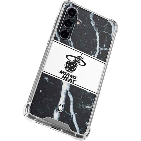 NBA Miami Heat Marble Galaxy S23 FE Clear Case