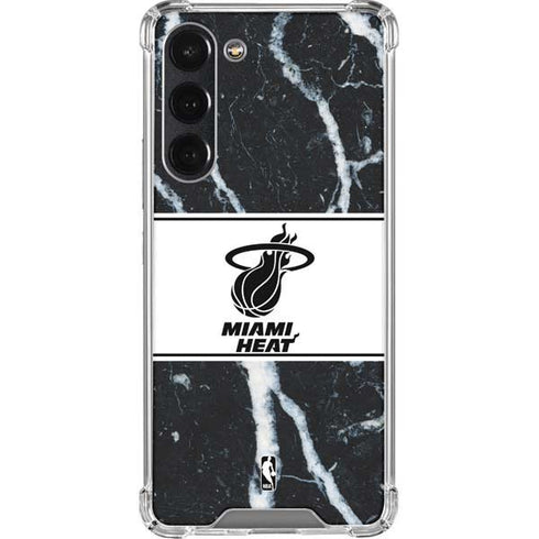 NBA Miami Heat Marble Galaxy S23 Plus Clear Case