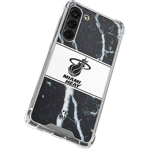 NBA Miami Heat Marble Galaxy S23 Plus Clear Case