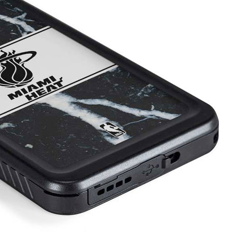 NBA Miami Heat Marble Galaxy S23 Plus Waterproof Case