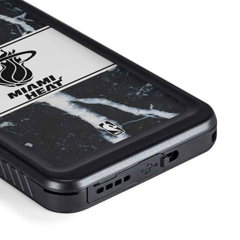 NBA Miami Heat Marble Galaxy S23 Waterproof Case