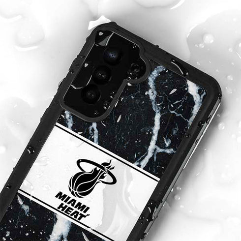NBA Miami Heat Marble Galaxy S23 Waterproof Case