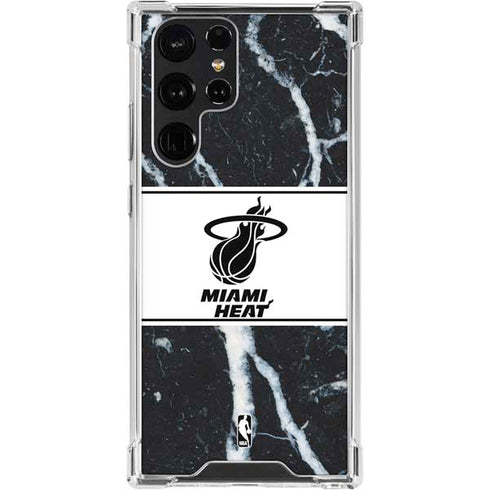 NBA Miami Heat Marble Galaxy S24 Ultra Clear Case