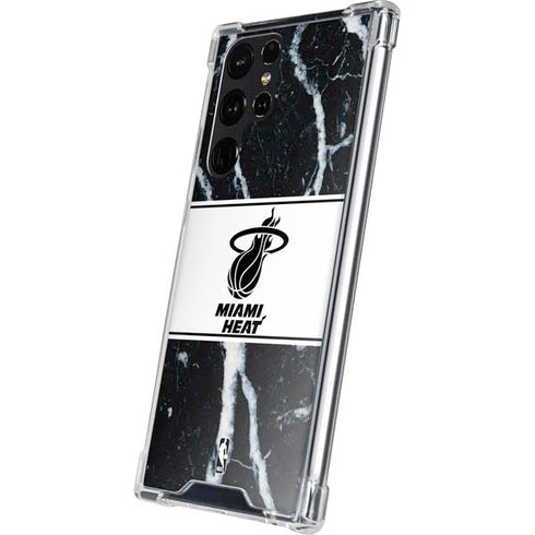 NBA Miami Heat Marble Galaxy S24 Ultra Clear Case