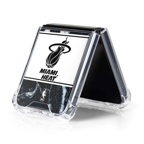 NBA Miami Heat Marble Galaxy Z Flip5 5G Clear Case