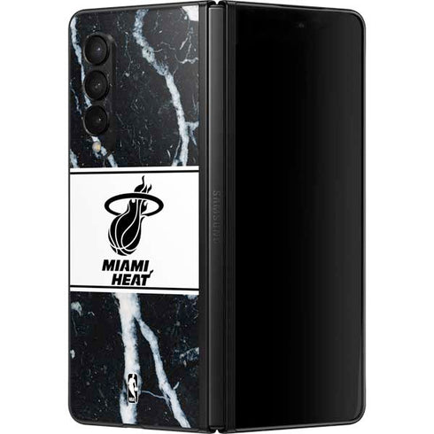 NBA Miami Heat Marble Galaxy Z Fold3 5G Skin