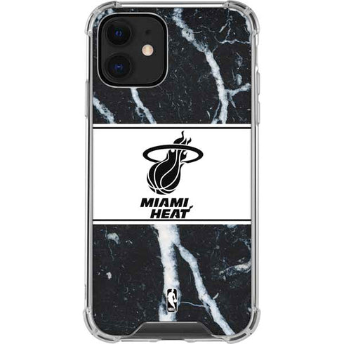 NBA Miami Heat Marble iPhone 12 Clear Case