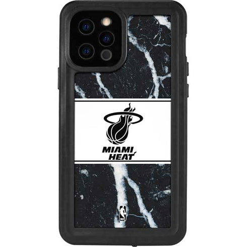 NBA Miami Heat Marble iPhone 12 Pro Waterproof Case