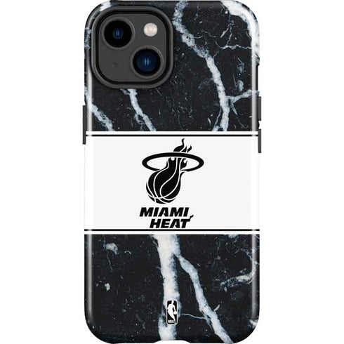NBA Miami Heat Marble iPhone 15 Plus Impact Case