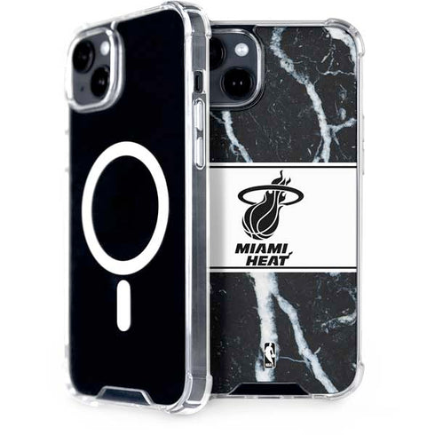 NBA Miami Heat Marble iPhone 15 MagSafe Case