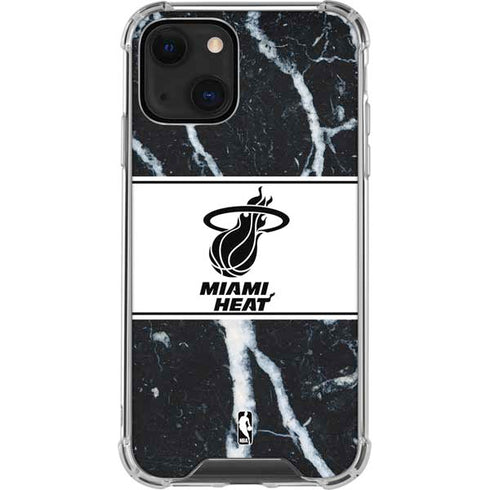 NBA Miami Heat Marble iPhone 15 Plus Clear Case
