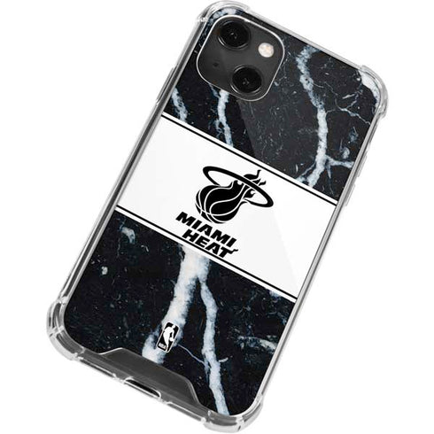 NBA Miami Heat Marble iPhone 15 Plus Clear Case