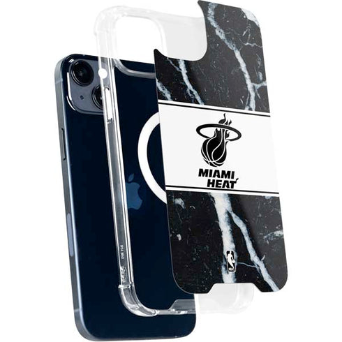 NBA Miami Heat Marble iPhone 15 Plus MagSafe Case
