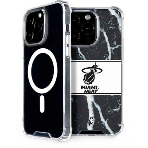 NBA Miami Heat Marble iPhone 14 Pro MagSafe Case