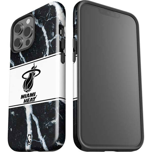 NBA Miami Heat Marble iPhone 15 Pro Max Impact Case
