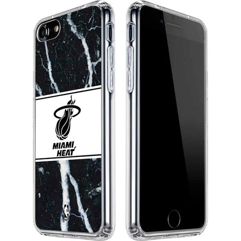 NBA Miami Heat Marble iPhone SE (2nd & 3rd Gen) Clear Case