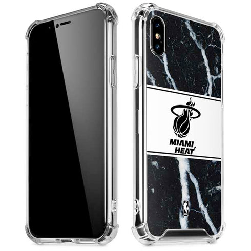 NBA Miami Heat Marble iPhone XS Max Clear Case
