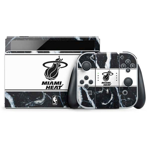 NBA Miami Heat Marble Nintendo Switch OLED (2021) Skin