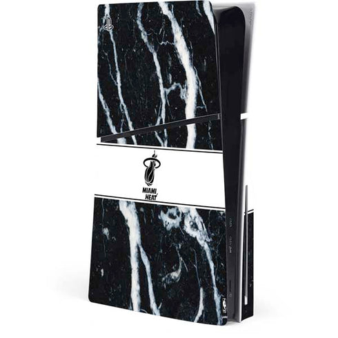 NBA Miami Heat Marble PS5 Slim Disk Console Skin