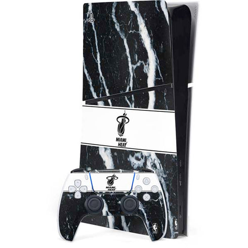 NBA Miami Heat Marble PS5 Slim Digital Edition Console Skin