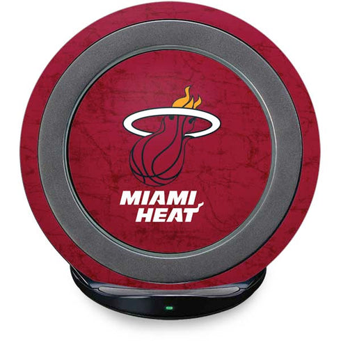 NBA Miami Heat Red Primary Logo Fast Charge Wireless Charging Stand Skin