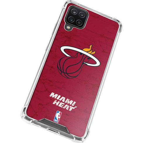 NBA Miami Heat Red Primary Logo Galaxy A12 Clear Case