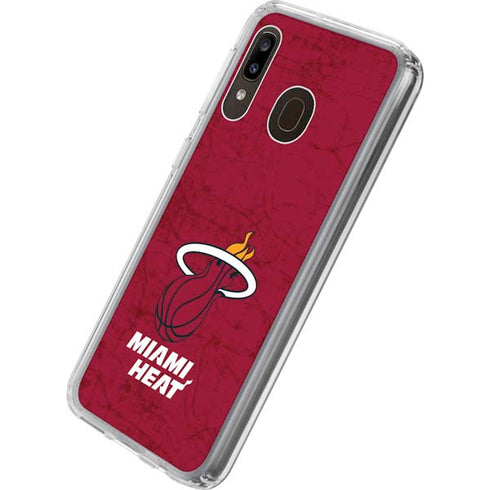 NBA Miami Heat Red Primary Logo Galaxy A20 Clear Case