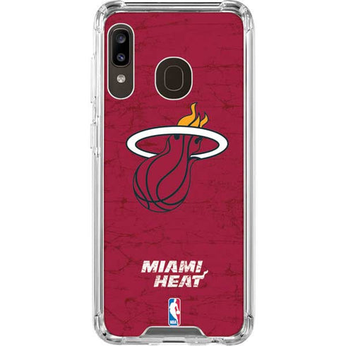 NBA Miami Heat Red Primary Logo Galaxy A30 Clear Case