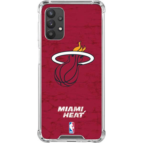 NBA Miami Heat Red Primary Logo Galaxy A32 5G Clear Case