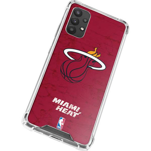 NBA Miami Heat Red Primary Logo Galaxy A32 5G Clear Case