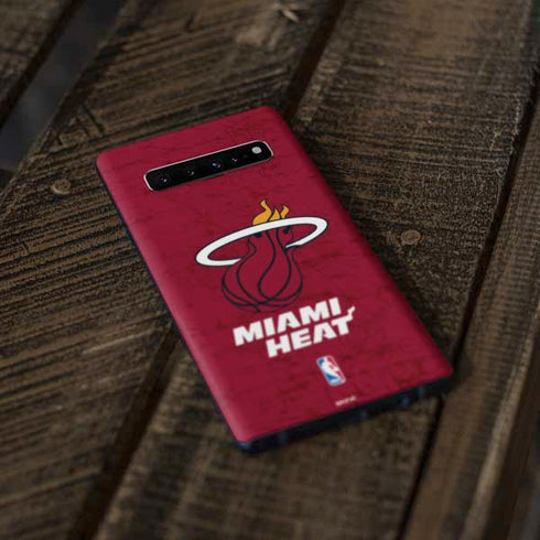 NBA Miami Heat Red Primary Logo Galaxy S10 Plus Skin