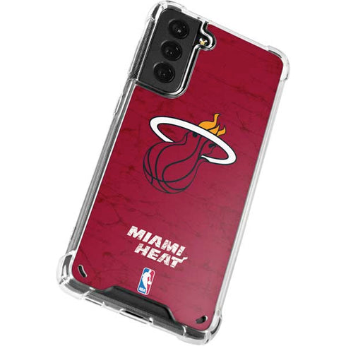 NBA Miami Heat Red Primary Logo Galaxy S21 5G Clear Case