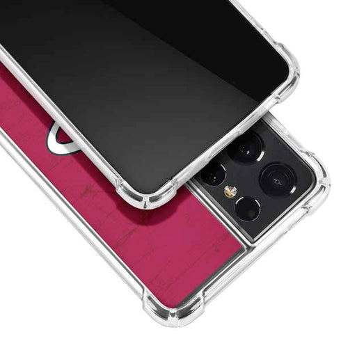 NBA Miami Heat Red Primary Logo Galaxy S21 Ultra 5G Clear Case