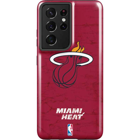 NBA Miami Heat Red Primary Logo Galaxy S21 Ultra 5G Pro Case
