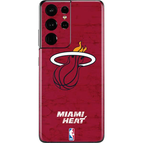 NBA Miami Heat Red Primary Logo Galaxy S21 Ultra 5G Skin