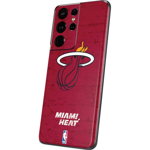 NBA Miami Heat Red Primary Logo Galaxy S21 Ultra 5G Skin