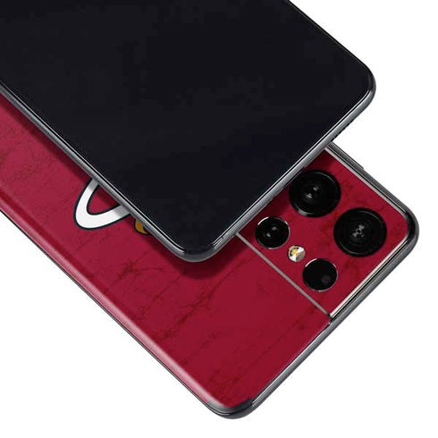 NBA Miami Heat Red Primary Logo Galaxy S21 Ultra 5G Skin