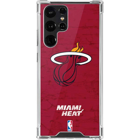NBA Miami Heat Red Primary Logo Galaxy S22 Ultra Clear Case