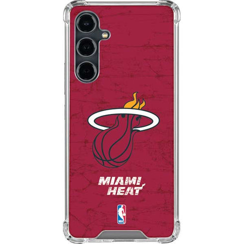 NBA Miami Heat Red Primary Logo Galaxy S23 FE Clear Case