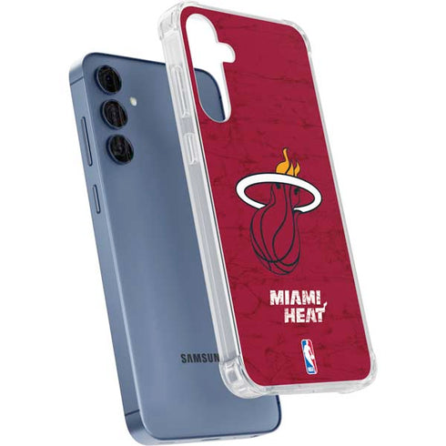 NBA Miami Heat Red Primary Logo Galaxy S24 Clear Case