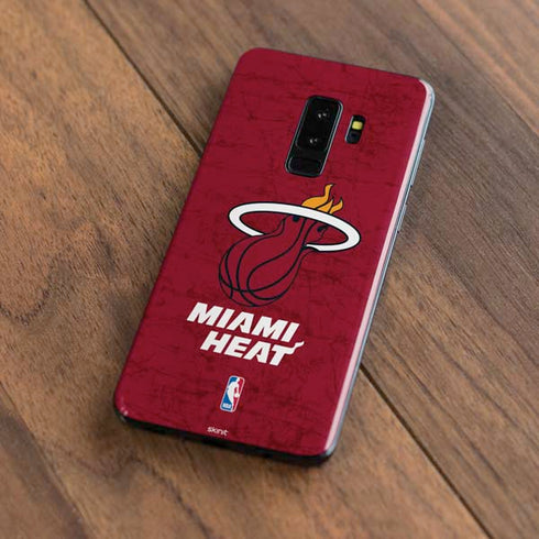 NBA Miami Heat Red Primary Logo Galaxy S9 Plus Skin