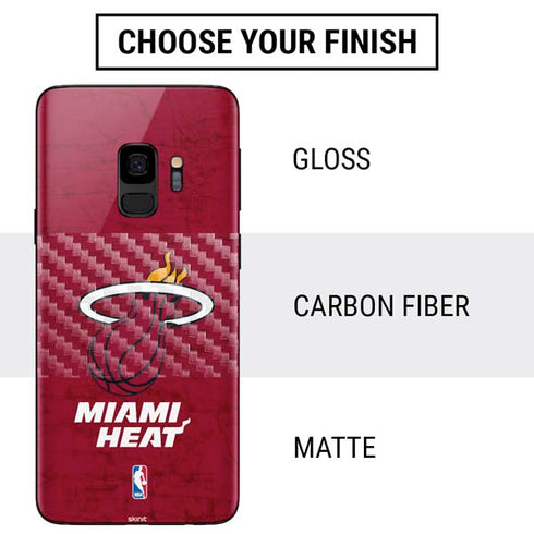 NBA Miami Heat Red Primary Logo Galaxy S9 Skin