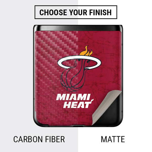 NBA Miami Heat Red Primary Logo Galaxy Z Flip Skin
