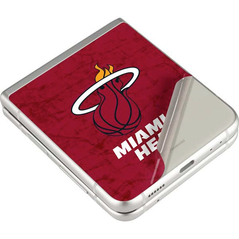 NBA Miami Heat Red Primary Logo Galaxy Z Flip3 5G Skin