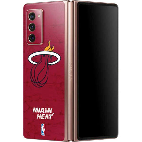 NBA Miami Heat Red Primary Logo Galaxy Z Fold2 5G Skin