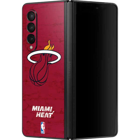 NBA Miami Heat Red Primary Logo Galaxy Z Fold3 5G Skin