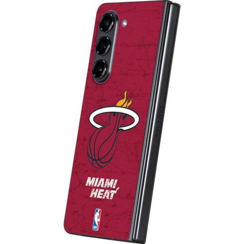 NBA Miami Heat Red Primary Logo Galaxy Z Fold5 5G Skin