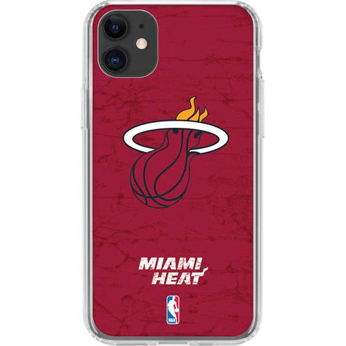 NBA Miami Heat Red Primary Logo iPhone 11 Clear Case